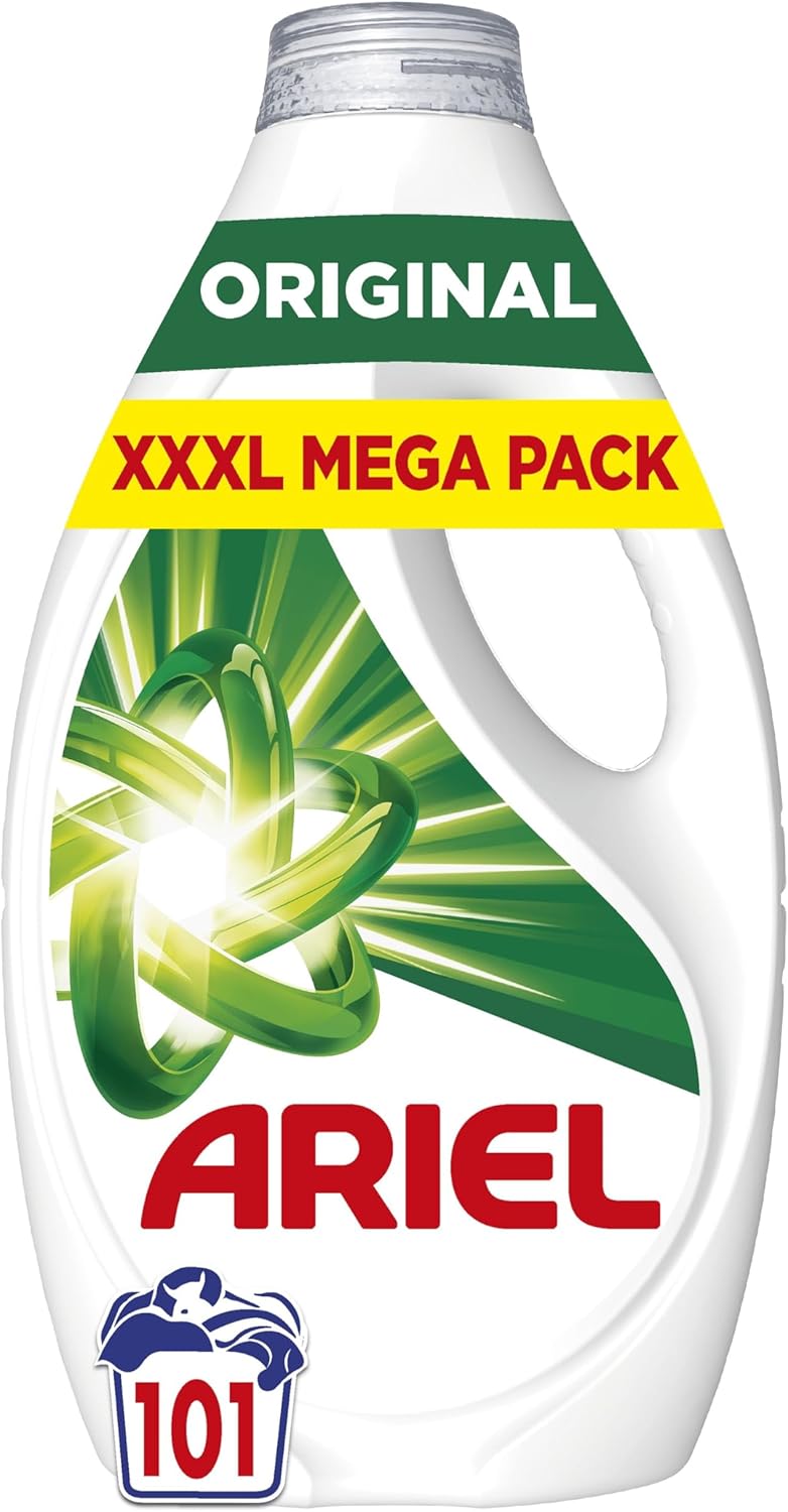 Ariel Washing Liquid Laundry Detergent, Clothes Washing Liquid, 101 Washes, Stain Remover for Clothes & Odour Removal In 1 Use, Brrrilliant Even In Cold & Short