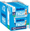 Andrex Ultimate Fresh Washlets, 12 Packs - Gentle, Biodegradable, Flushable Toilet Wipes for Everyday Hygiene, Use with Regular Toilet Roll for a Shower Fresh Clean