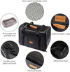 Morpilot Cat Carrier - Airline Approved, Top Opening Portable Dog Bag with Breathable Mesh/Removable Mat, Adjustable Shoulder Strap & Bowl, Foldable Travel Cage, M, Grey (Max 7kg)