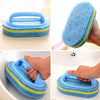 KOKSI Cleaning Brush for Bathroom Kitchen Bathtub Toilet Cleaner All Purpose Shower Sponge Scrubbing Brush with Ergonomic Handle