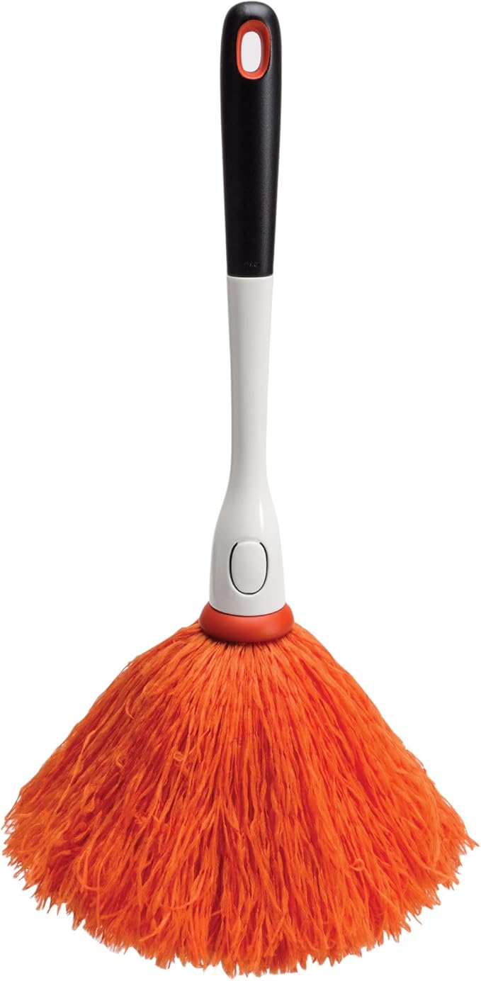 OXO 1373380 Good Grips Microfibre Delicate Duster, Inoxidable, Orange