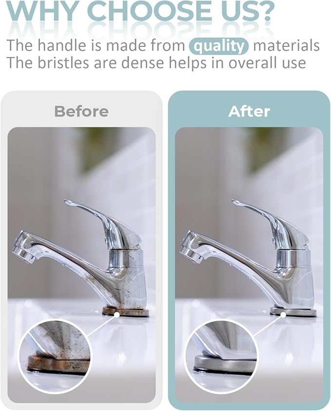 SXhyf Cleaning Brush - Hard Bristle Crevice Cleaning Brush, Multifunctional Gap Cleaning Scrub Brush, Cleaning Tools for Household Use, Home, Kitchen, Bathroom, Window, Vehicle (Mint Handles)