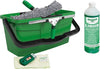 UNGER Window Cleaning Kit PRO Set - Power Washer Sleeve, ErgoTec Squeegee, Bucket 12L, Liquid Glass Cleaner 1L, Safety Glass Scraper, Microfibre Cloth - Professional Window Cleaner Equipment