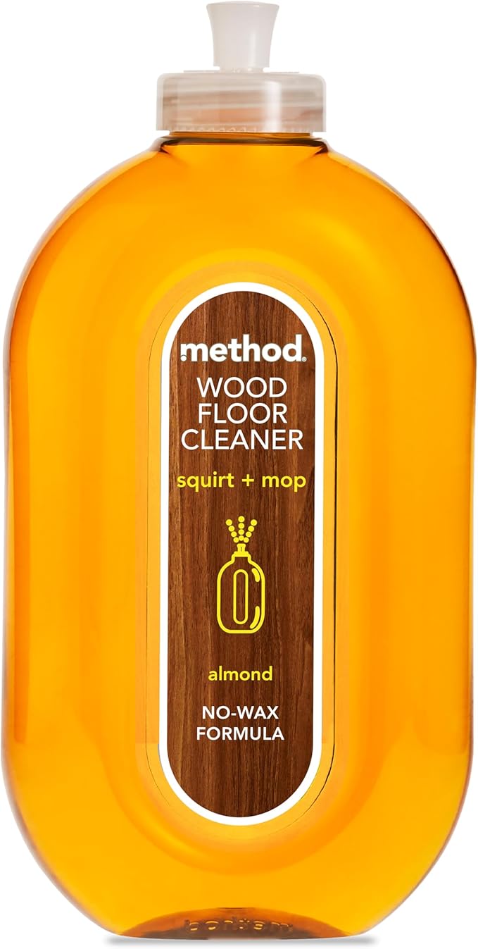 Method Wood Floor Cleaner, Moisturising Oil, Surface Spray, Gently Cleans and Shines, Almond Natural Scent, Pack of 1, 739 ml
