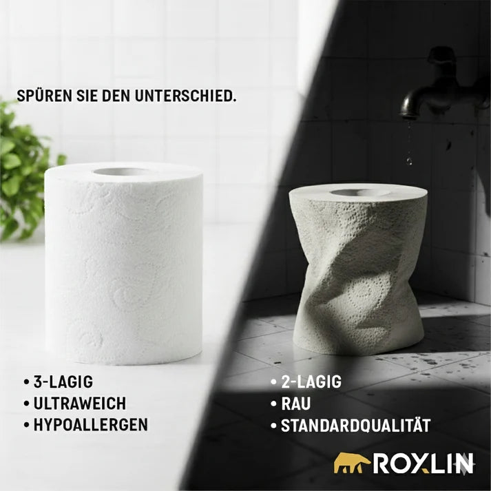 Roxlin Toilettenpapier 3-lagig 64 Rollen – 160 Blatt – weich & saugstark